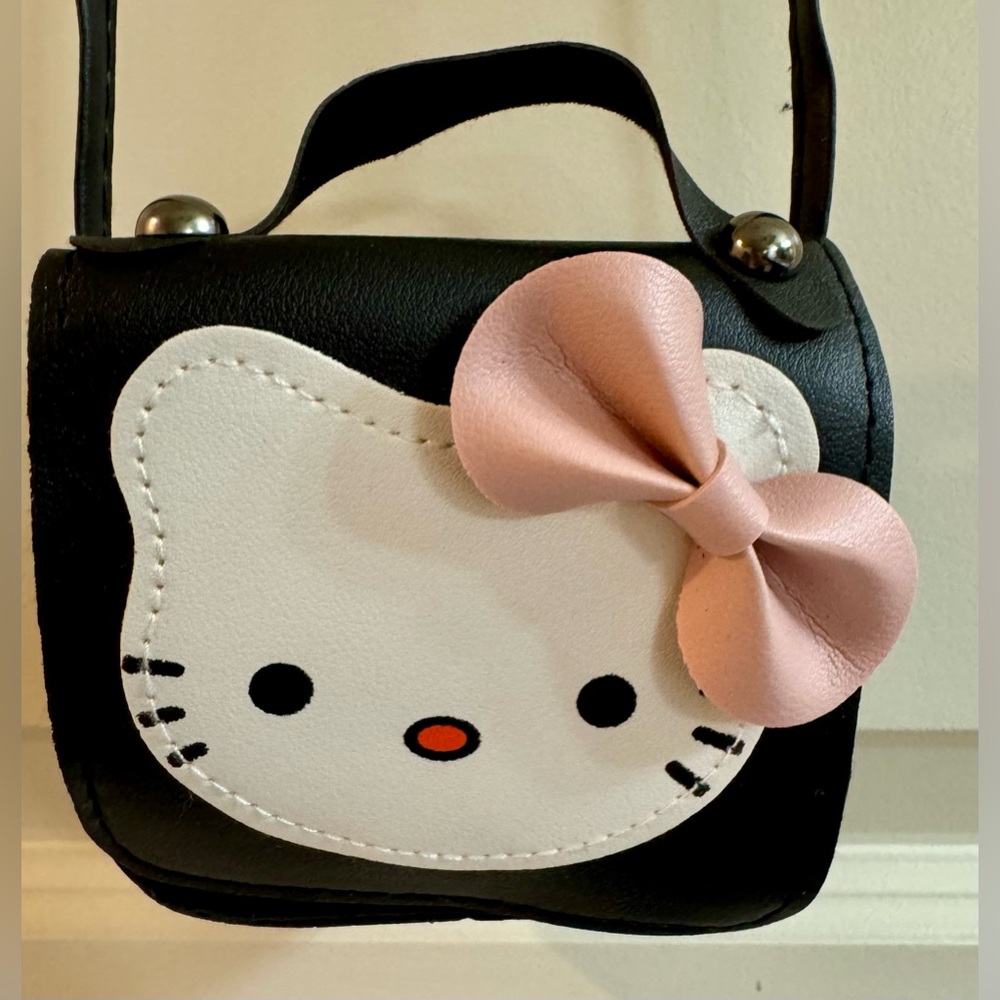Hello Kitty Shoulder Bag Adjustable Faux Leather Small Shoulder Crossbody Purse